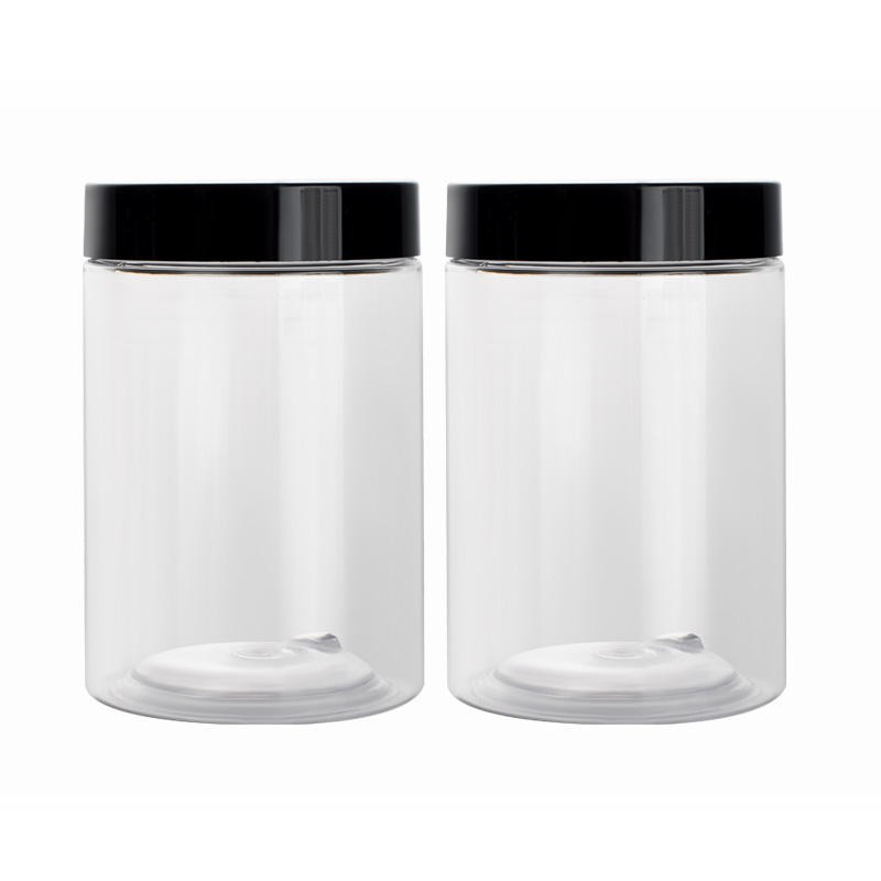 Transparent Cosmetic Pet Container Food Grade Plastic Jar